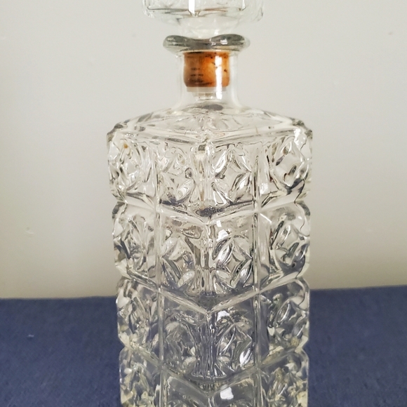Vintage Pressed Glass Liquor Decanter - Picture 1 of 2